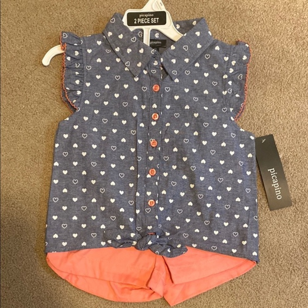 Girls tank and shorts set. New!